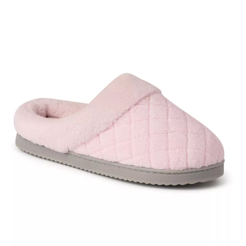 NWT Dearfoams Libby Women's Quilted Terry Slippers